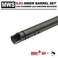 Angry Gun 370mm Carbon Steel Inner Barrel Set (6.03mm) (Chamber & Unicorn Bucking) 70 Degree (MWS)